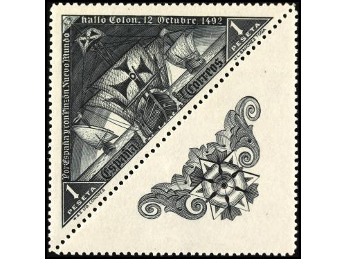 ** ESPAÑA. Ed. 539b, 541b y 543b (A+B). 25 cts., 40 cts. y 1