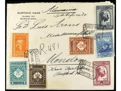 ✉ ESPAÑA. Ed. 636/46. 1931. BARCELONA a ALEMANIA. Serie hast