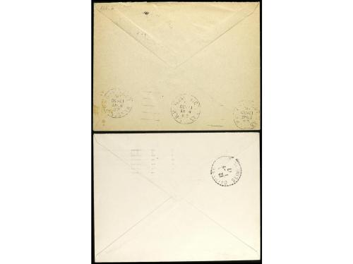 ✉ ESPAÑA. 1917-18. Dos cartas circuladas desde la Embajada d