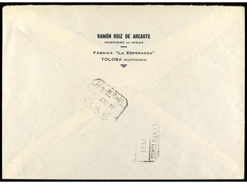 ✉ ESPAÑA E. LOCALES PATRIOTICAS: BURGOS. Ed. 21hi, 22hi. 193