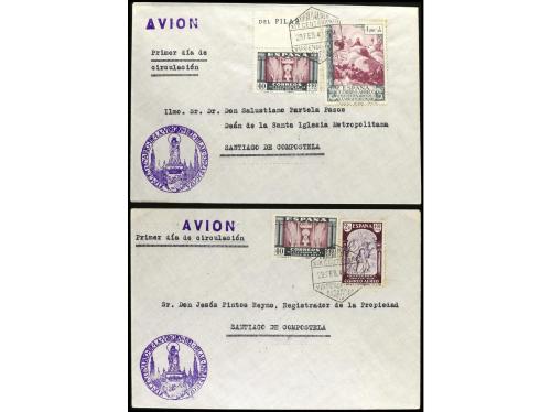 ✉ ESPAÑA. Ed. 904/13. 1940. ZARAGOZA a SAN SEBASTIÁN. Serie 