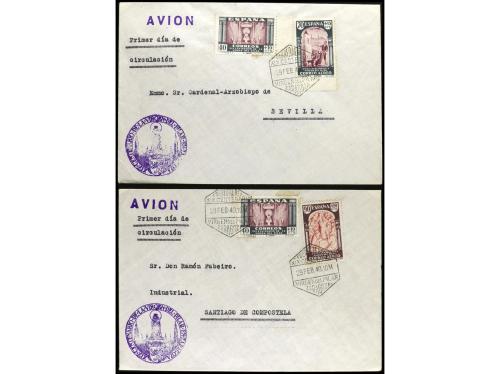 ✉ ESPAÑA. Ed. 904/13. 1940. ZARAGOZA a SAN SEBASTIÁN. Serie 