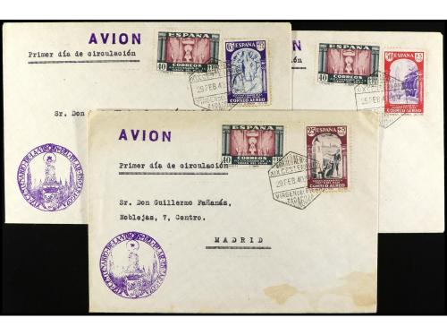 ✉ ESPAÑA. Ed. 904/13. 1940. ZARAGOZA a SAN SEBASTIÁN. Serie 