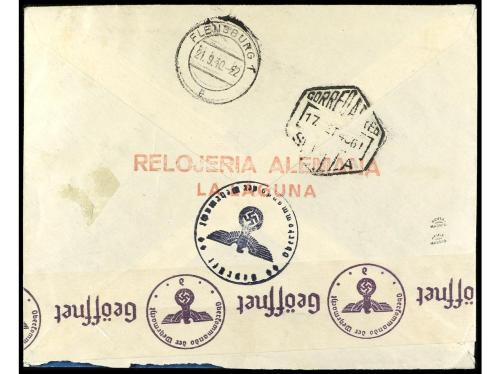 ✉ ESPAÑA. Ed. 889/903. 1940. LA LAGUNA (Canarias) a ALEMANIA