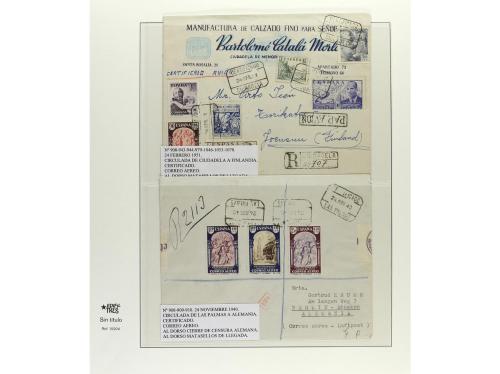 ✉ ESPAÑA. 1940-42. VIRGEN DEL PILAR. Conjunto de 30 cartas c