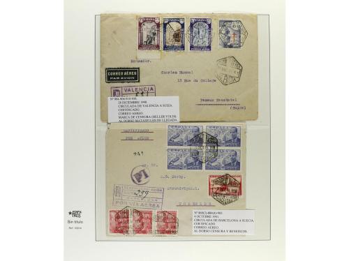 ✉ ESPAÑA. 1940-42. VIRGEN DEL PILAR. Conjunto de 30 cartas c