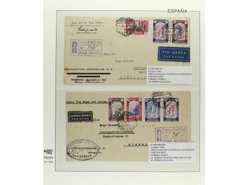 ✉ ESPAÑA. 1940-42. VIRGEN DEL PILAR. Conjunto de 30 cartas c
