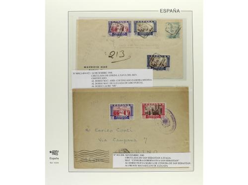 ✉ ESPAÑA. 1940-42. VIRGEN DEL PILAR. Conjunto de 30 cartas c