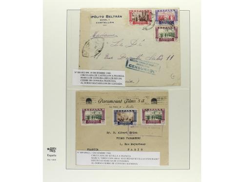 ✉ ESPAÑA. 1940-42. VIRGEN DEL PILAR. Conjunto de 30 cartas c