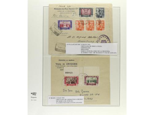✉ ESPAÑA. 1940-42. VIRGEN DEL PILAR. Conjunto de 30 cartas c