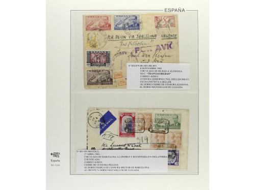 ✉ ESPAÑA. 1940-42. VIRGEN DEL PILAR. Conjunto de 30 cartas c