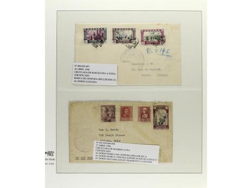 ✉ ESPAÑA. 1940-42. VIRGEN DEL PILAR. Conjunto de 30 cartas c