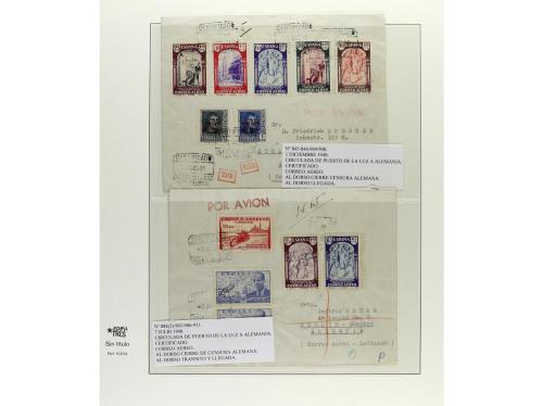 ✉ ESPAÑA. 1940-42. VIRGEN DEL PILAR. Conjunto de 30 cartas c