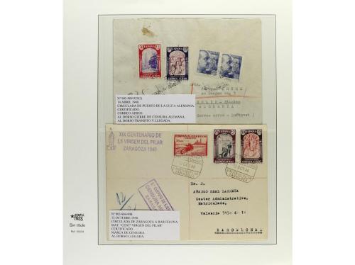 ✉ ESPAÑA. 1940-42. VIRGEN DEL PILAR. Conjunto de 30 cartas c