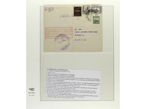 ✉ ESPAÑA E. LOCALES PATRIOTICAS. 1937-39. Conjunto de 12 car