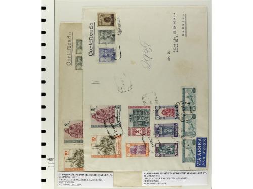 ✉ ESPAÑA E. LOCALES PATRIOTICAS. 1937-39. Conjunto de 12 car