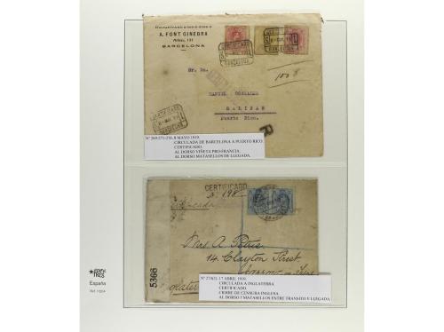 ✉ ESPAÑA. 1909-22. ALFONSO XIII. MEDALLÓN. Conjunto de 24 ca