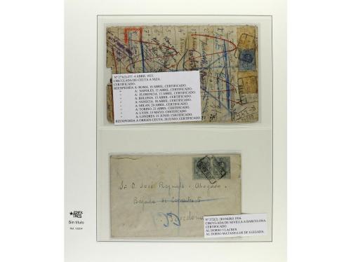 ✉ ESPAÑA. 1909-22. ALFONSO XIII. MEDALLÓN. Conjunto de 24 ca