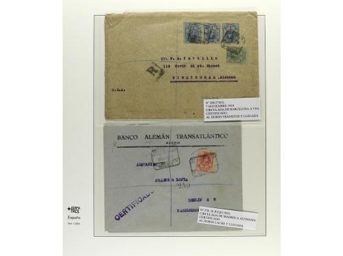 ✉ ESPAÑA. 1909-22. ALFONSO XIII. MEDALLÓN. Conjunto de 24 ca