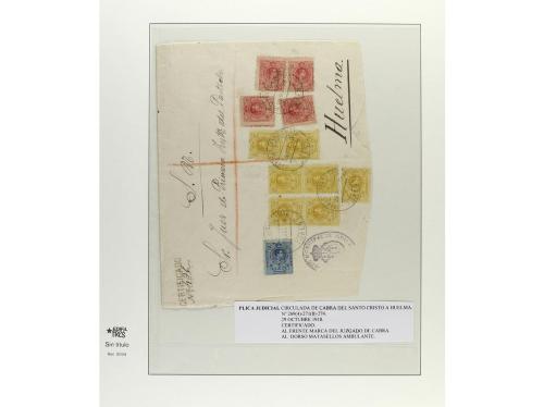 ✉ ESPAÑA. 1909-22. ALFONSO XIII. MEDALLÓN. Conjunto de 24 ca