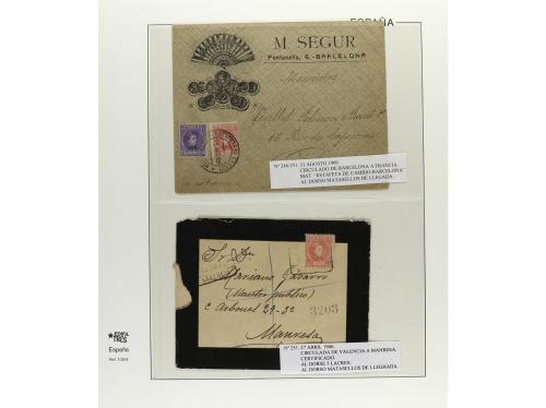 ✉ ESPAÑA. 1901-1910. ALFONSO XIII. CADETE. Conjunto 10 carta