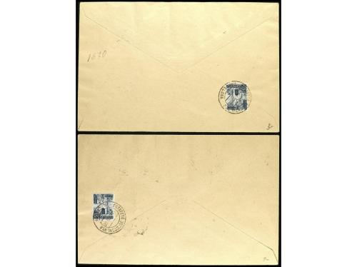 ✉ ESPAÑA GUERRA CIVIL. 1938. Series rojo y castaño de HOMENA