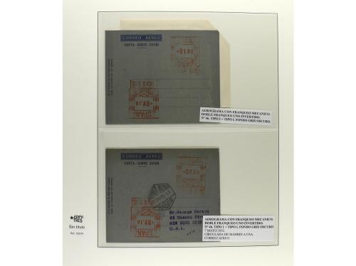 ✉ ESPAÑA ENTEROS POSTALES. 1947-55. AEROGRAMAS. Importante c