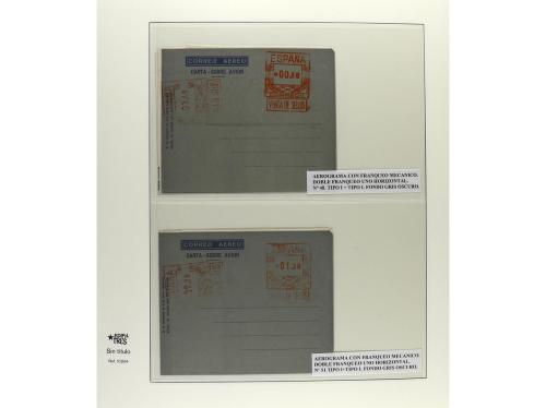 ✉ ESPAÑA ENTEROS POSTALES. 1947-55. AEROGRAMAS. Importante c