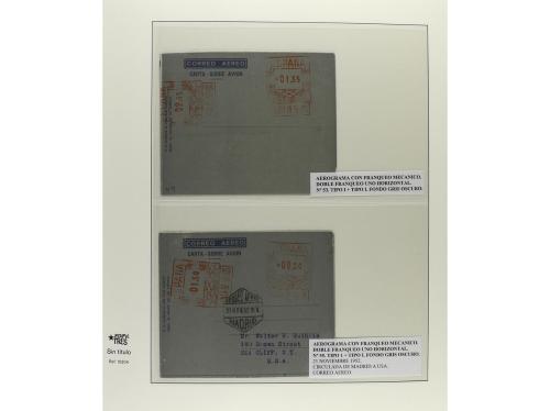 ✉ ESPAÑA ENTEROS POSTALES. 1947-55. AEROGRAMAS. Importante c