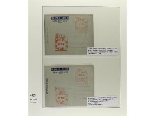 ✉ ESPAÑA ENTEROS POSTALES. 1947-55. AEROGRAMAS. Importante c