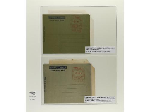 ✉ ESPAÑA ENTEROS POSTALES. 1947-55. AEROGRAMAS. Importante c
