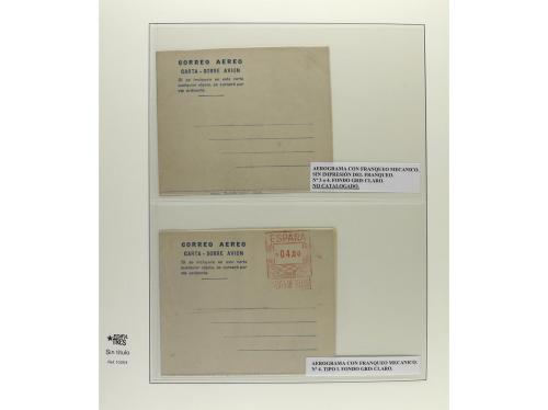 ✉ ESPAÑA ENTEROS POSTALES. 1947-55. AEROGRAMAS. Importante c