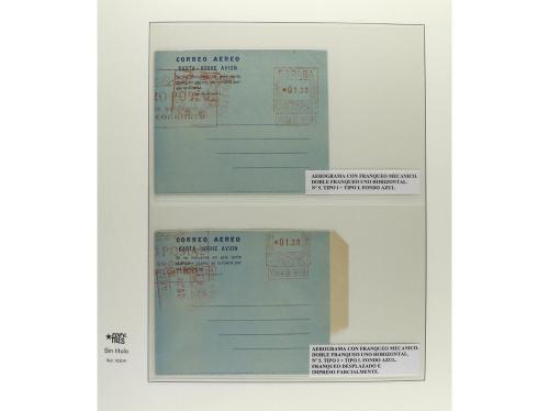 ✉ ESPAÑA ENTEROS POSTALES. 1947-55. AEROGRAMAS. Importante c