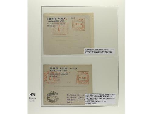 ✉ ESPAÑA ENTEROS POSTALES. 1947-55. AEROGRAMAS. Importante c