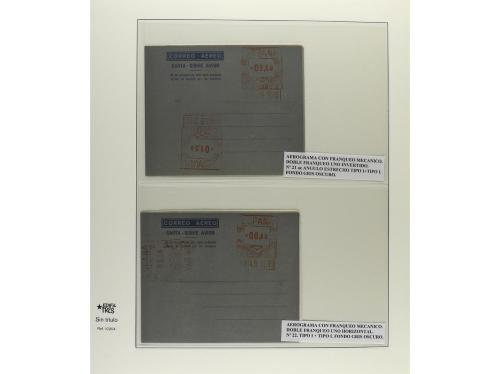 ✉ ESPAÑA ENTEROS POSTALES. 1947-55. AEROGRAMAS. Importante c