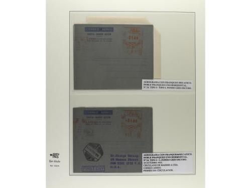 ✉ ESPAÑA ENTEROS POSTALES. 1947-55. AEROGRAMAS. Importante c