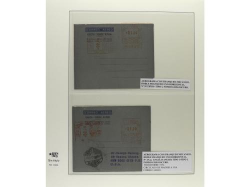 ✉ ESPAÑA ENTEROS POSTALES. 1947-55. AEROGRAMAS. Importante c