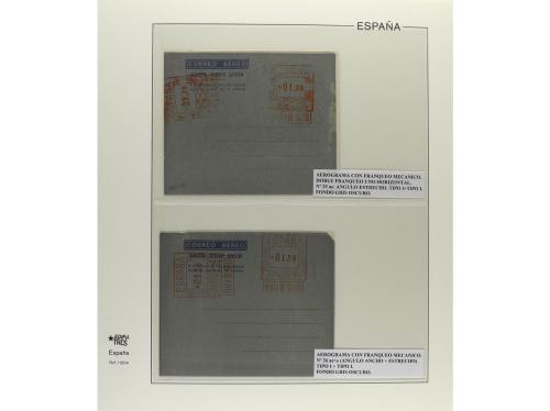 ✉ ESPAÑA ENTEROS POSTALES. 1947-55. AEROGRAMAS. Importante c
