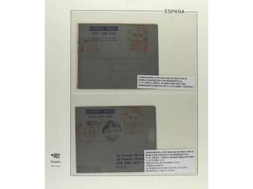 ✉ ESPAÑA ENTEROS POSTALES. 1947-55. AEROGRAMAS. Importante c