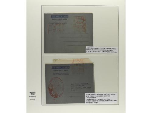 ✉ ESPAÑA ENTEROS POSTALES. 1947-55. AEROGRAMAS. Importante c