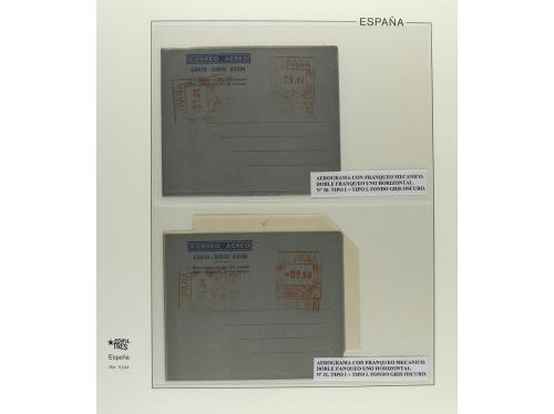 ✉ ESPAÑA ENTEROS POSTALES. 1947-55. AEROGRAMAS. Importante c