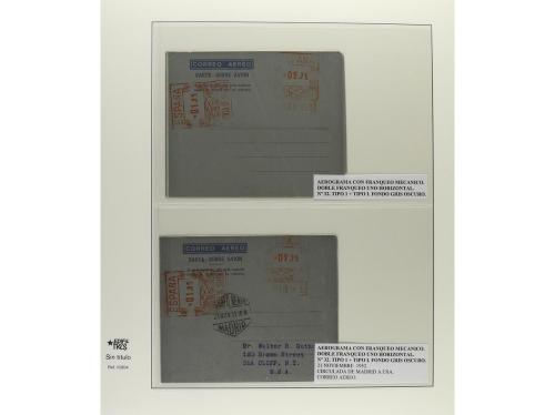 ✉ ESPAÑA ENTEROS POSTALES. 1947-55. AEROGRAMAS. Importante c