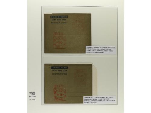 ✉ ESPAÑA ENTEROS POSTALES. 1947-55. AEROGRAMAS. Importante c