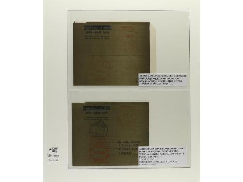 ✉ ESPAÑA ENTEROS POSTALES. 1947-55. AEROGRAMAS. Importante c