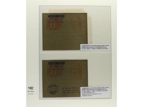 ✉ ESPAÑA ENTEROS POSTALES. 1947-55. AEROGRAMAS. Importante c