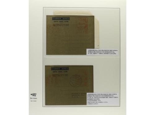 ✉ ESPAÑA ENTEROS POSTALES. 1947-55. AEROGRAMAS. Importante c