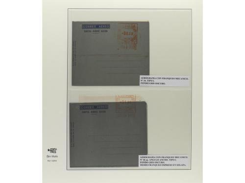 ✉ ESPAÑA ENTEROS POSTALES. 1947-55. AEROGRAMAS. Importante c