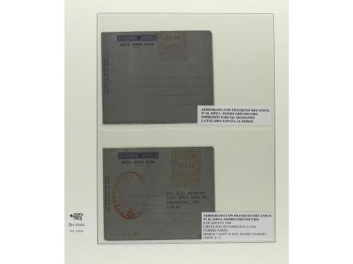 ✉ ESPAÑA ENTEROS POSTALES. 1947-55. AEROGRAMAS. Importante c