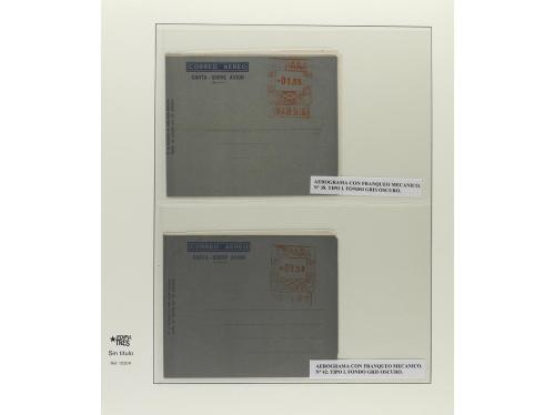 ✉ ESPAÑA ENTEROS POSTALES. 1947-55. AEROGRAMAS. Importante c