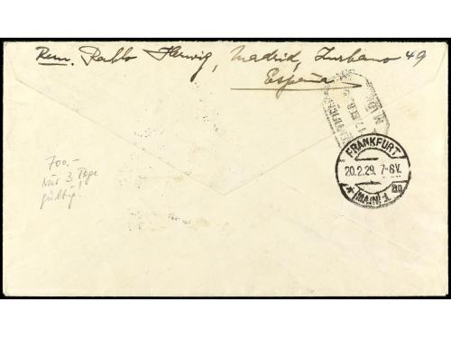 ✉ ESPAÑA. Ed. 436/40, 312. 1929. MADRID a ALEMANIA. Carta ce